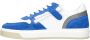 Hip leren sneakers blauw wit - Thumbnail 3