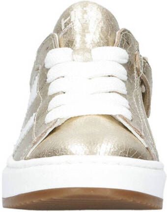 Hip leren sneakers goud