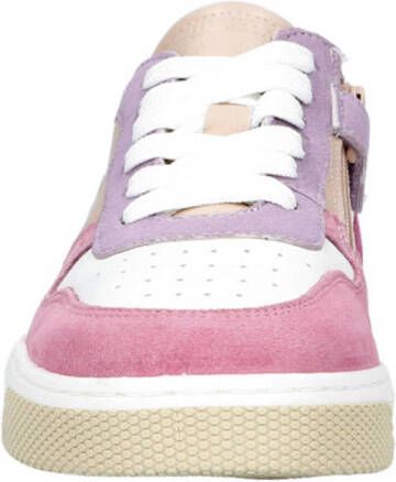Hip leren sneakers roze