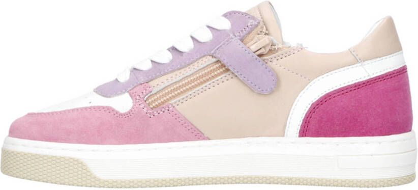 Hip leren sneakers roze