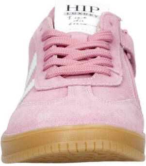 Hip leren sneakers roze