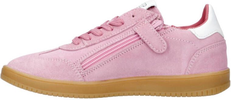 Hip leren sneakers roze