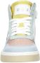 Hip leren sneakers wit roze blauw - Thumbnail 2