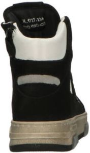 Hip leren sneakers zwart wit