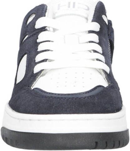 Hip leren sneakers zwart wit
