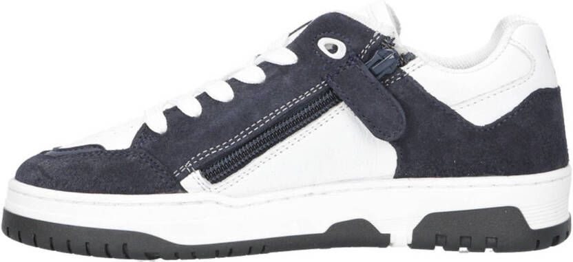 Hip leren sneakers zwart wit
