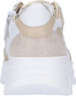 Hip suède sneakers wit beige