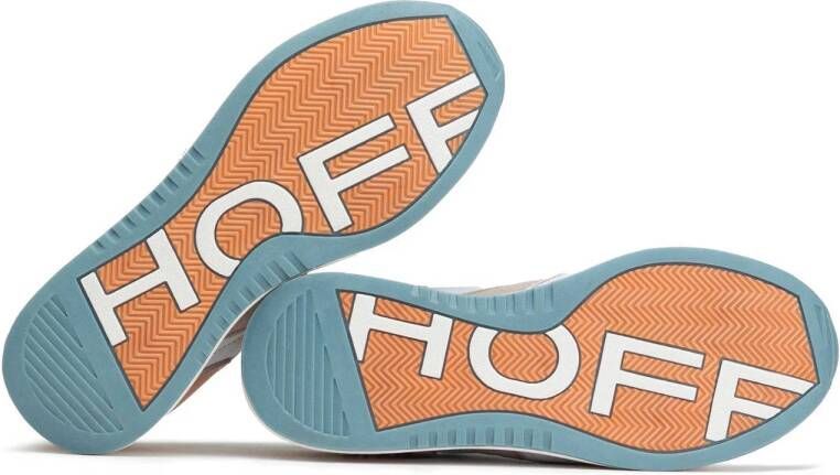 HOFF suède sneakers lichtblauw geel oranje