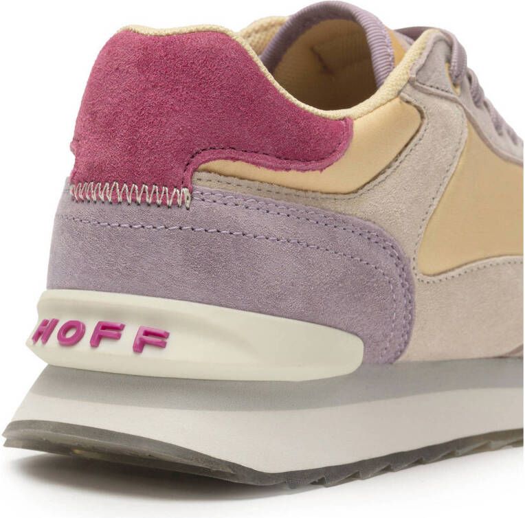 HOFF suède sneakers lichtgeel beige lila