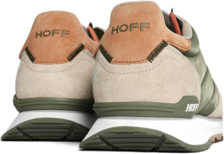 HOFF Track & Field leren sneakers groen beige