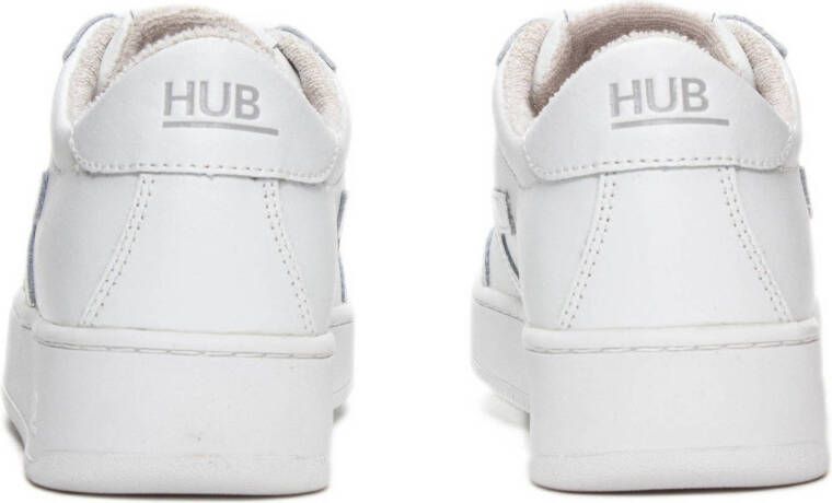 HUB Baseline leren sneakers wit