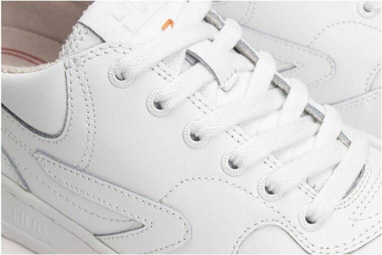 HUB Court leren sneakers wit