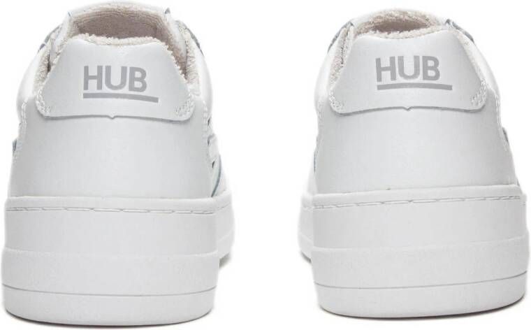 HUB Court leren sneakers wit