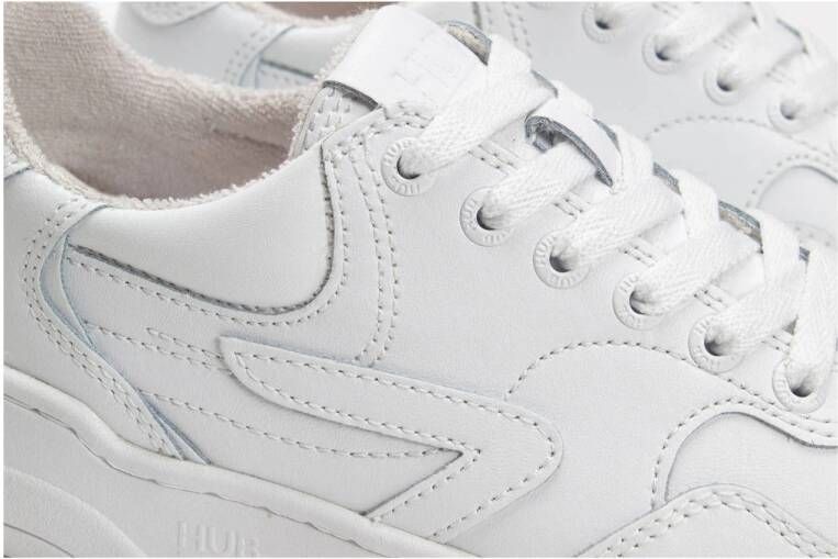HUB Court leren sneakers wit