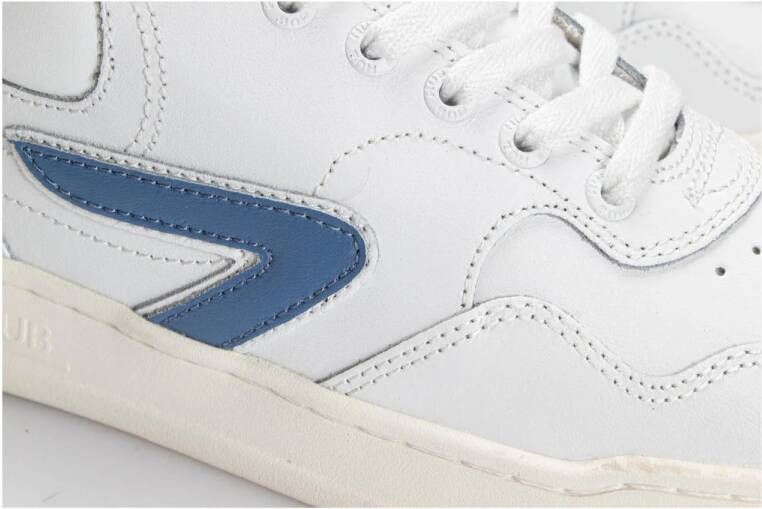 HUB Court leren sneakers wit blauw