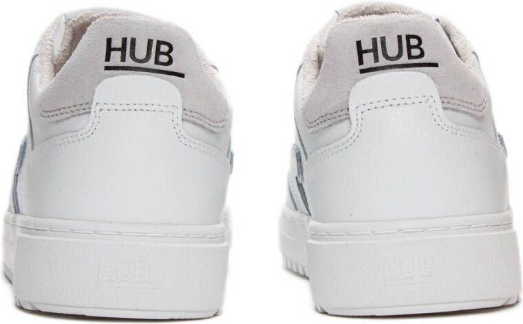 HUB Duke leren sneakers wit