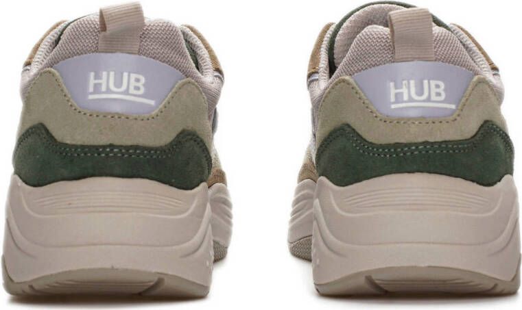 HUB Gilde S43 sneakers beige groen bruin