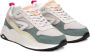 HUB Glide chunky suède sneakers beige groen geel - Thumbnail 3