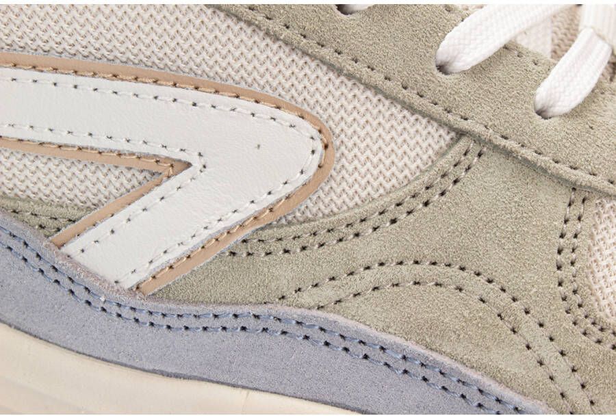 HUB Glide chunky suède sneakers lichtgroen beige