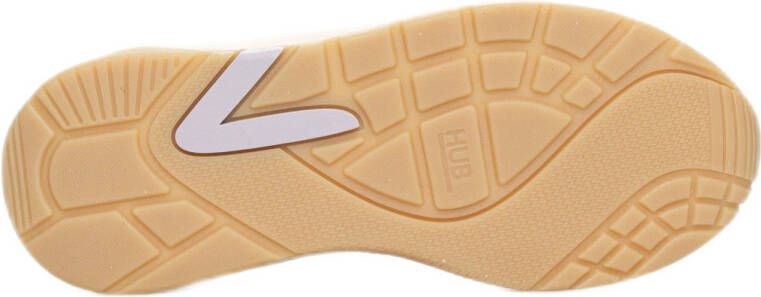 HUB Glide chunky suède sneakers lichtgroen beige lila