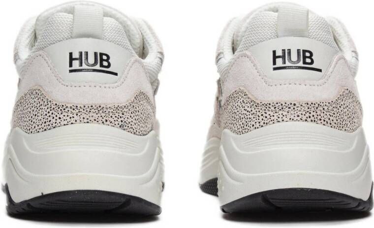 HUB Glide chunky suède sneakers wit multi