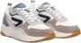 Hub Glide white navy ele tal blue gum Wit Suede Lage sneakers - Thumbnail 3