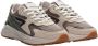 Hub Dames Lage sneakers Chunky zool Grid S48 Beige Suède - Thumbnail 4