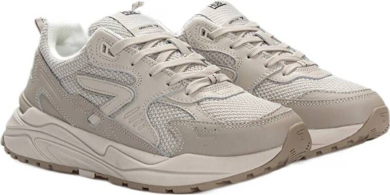 HUB Grid-W L23 chunky suède sneakers beige