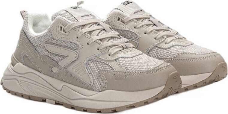 HUB Grid-W L23 chunky suède sneakers beige