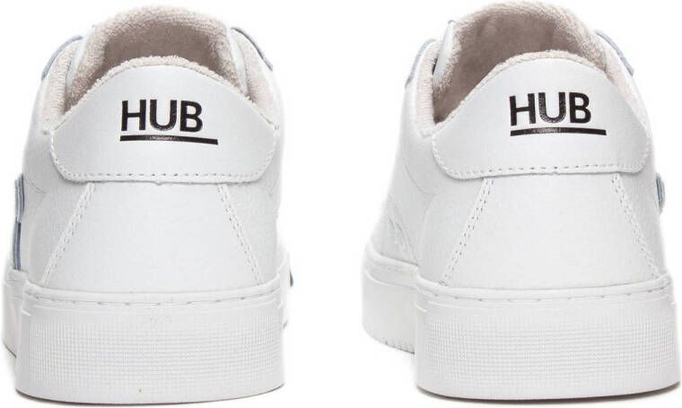 HUB Hook leren sneakers wit