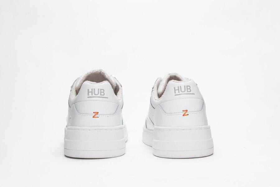 HUB Match leren sneakers wit