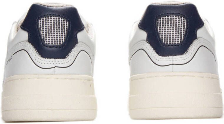 HUB MatchPoint leren sneakers wit donkerblauw