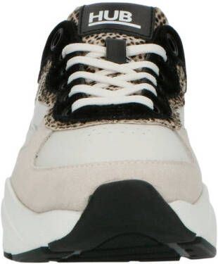 HUB Rock L59 leren chunky sneakers beige cheetahprint