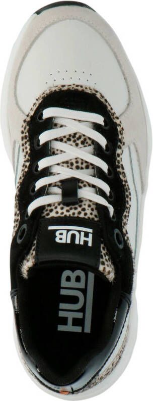 HUB Rock L59 leren chunky sneakers beige cheetahprint