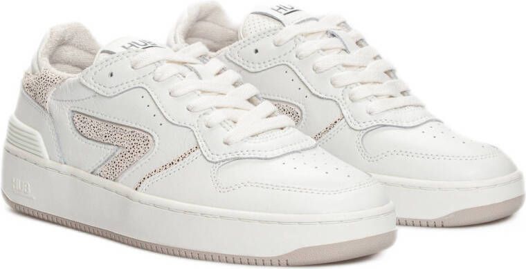 HUB Smash leren sneakers wit beige