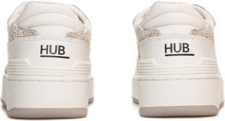 HUB Smash leren sneakers wit beige