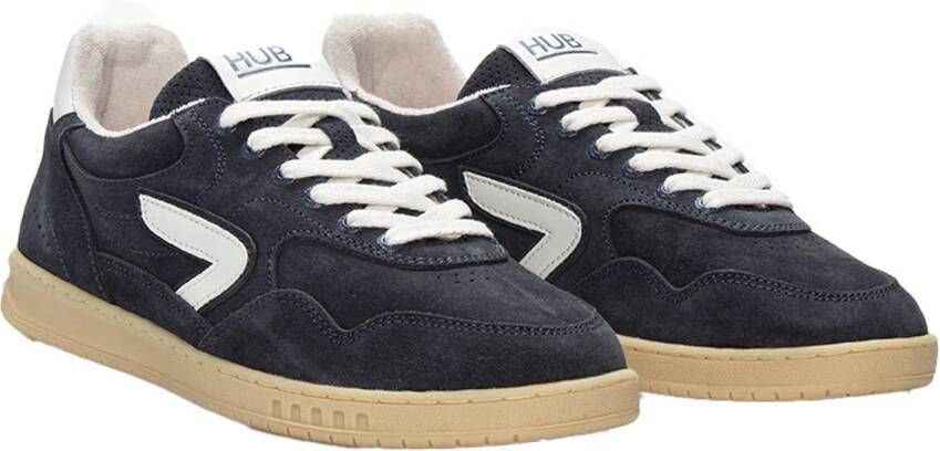 HUB Vancouver suède sneakers donkerblauw