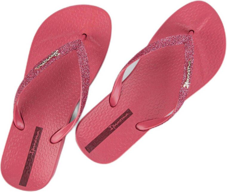 Ipanema Anatomic Lolita teenslippers met glitters rood