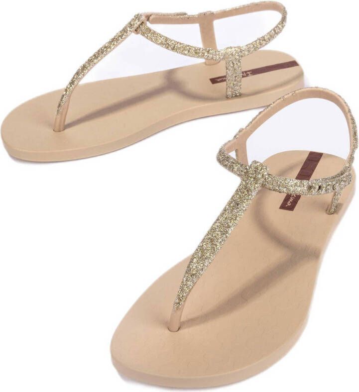 Ipanema glitter sandalen beige