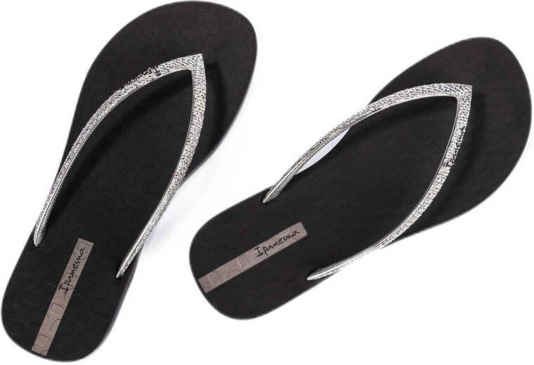 Ipanema glitter teenslippers zwart