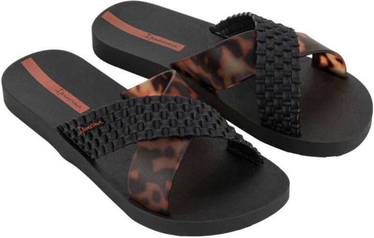 Ipanema Sense slippers zwart panter