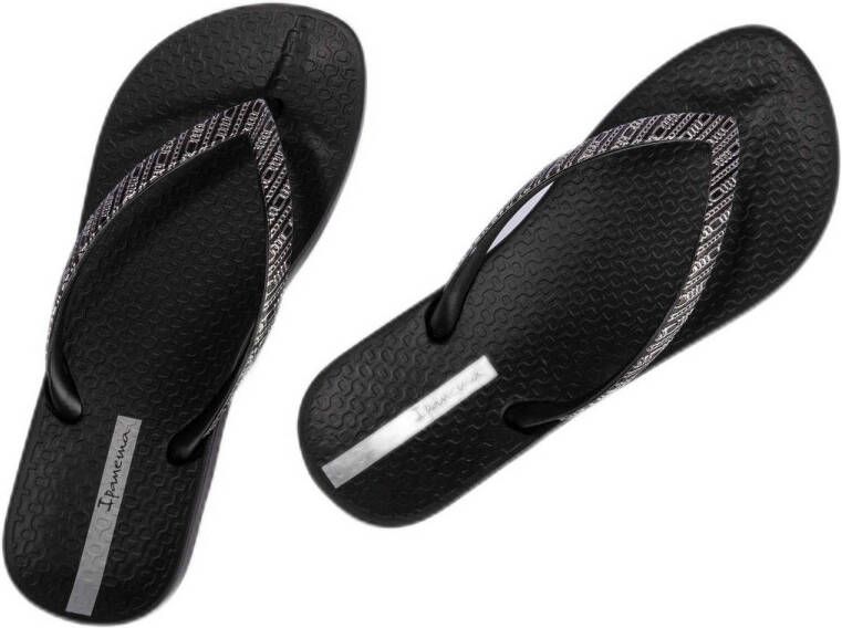 Ipanema Anatomic Mesh teenslippers zwart zilver