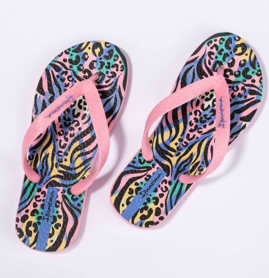 Ipanema Temas teenslippers roze wit multi