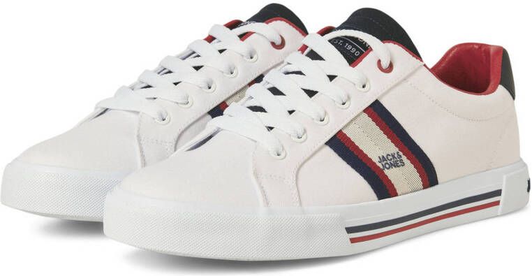 JACK & JONES JFWGorgon sneakers wit rood blauw