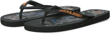 JACK & JONES Jfwlogo Palm Print Flip Flop teenslippers zwart