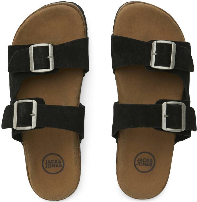 JACK & JONES Jfwlouis Suede Sandal suède slippers antraciet