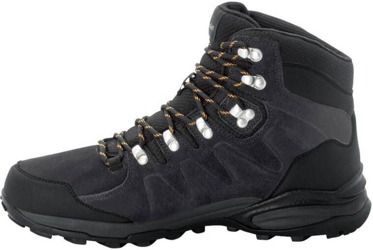 Jack Wolfskin Refugio Texapore Mid wandelschoenen antraciet geel