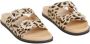 JOSH V Meciag slippers met panterprint beige bruin - Thumbnail 6