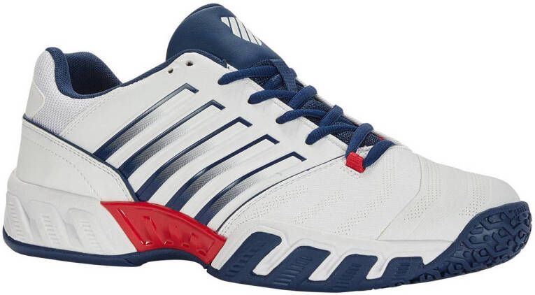 K-Swiss Bigshot Light Omni 4 tennisschoenen wit donkerblauw rood