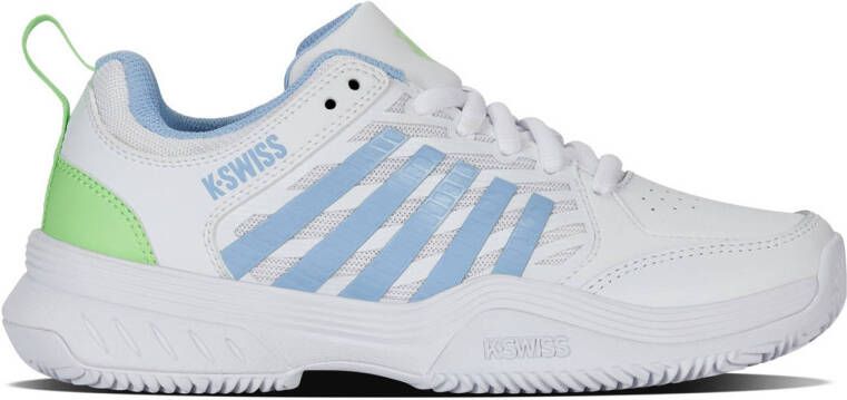 K-Swiss COURT EXPRESS tennisschoenen wit lichtblayw.groen